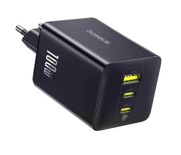 Baseus Ładowarka sieciowa EnerFill FE11 100W 2 x USB-C + USB-A - 1502071 - zdjęcie